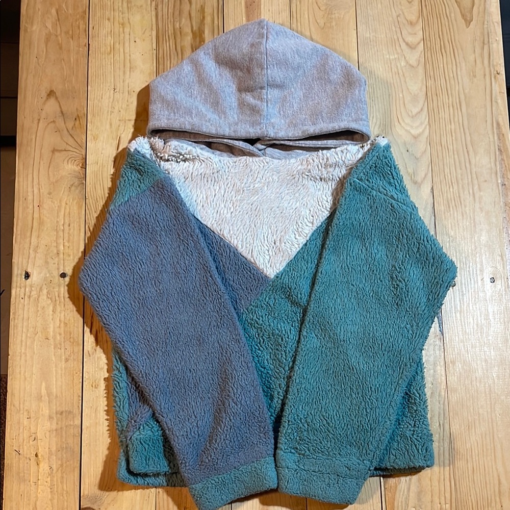 Colorblock Sherpa Hoodie